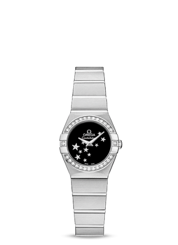 Omega Constellation Quartz 24 Brushed Stainless Steel / Diamond / Black Star